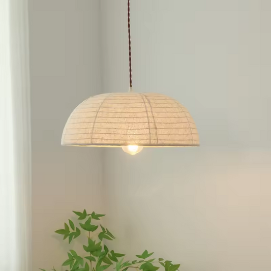 Minimalist Semicircle Fabric Pendant Light