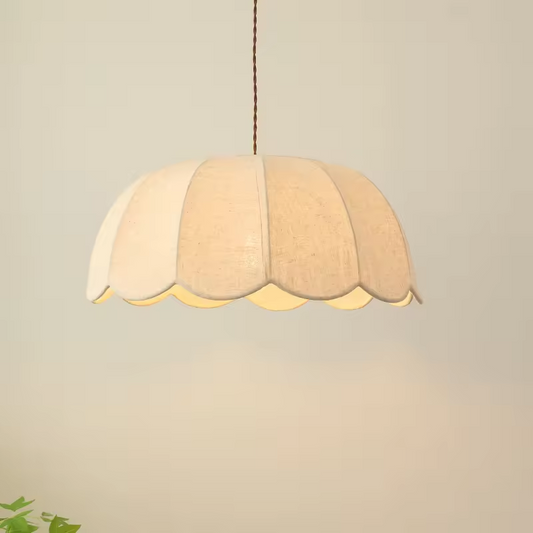 Semicircular Wave Fabric Pendant Light