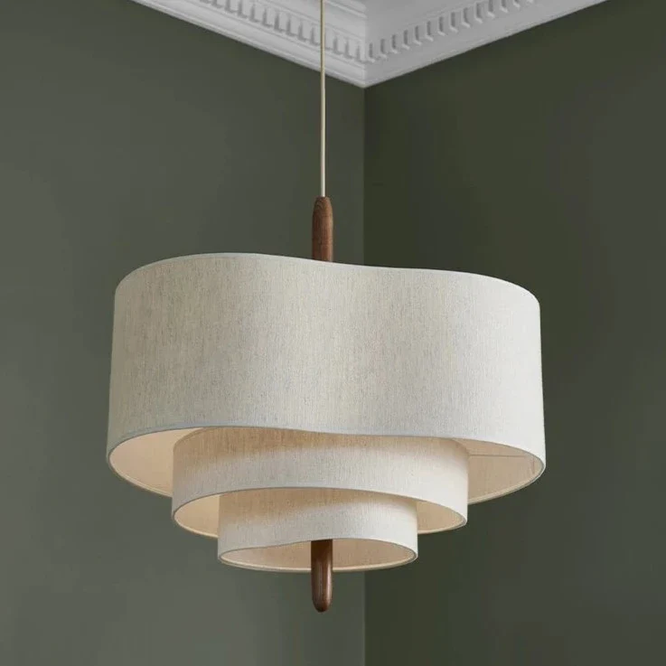 Artistic Three-Layer Fabric Pendant Light