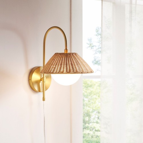 Rattan Wall Light