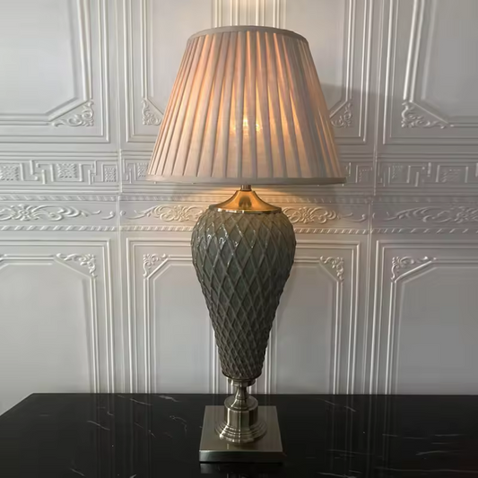 Embossed Tapered Table Lamp