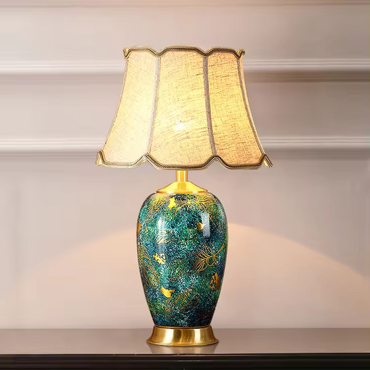 Luxury Green Ceramic Table Lamp